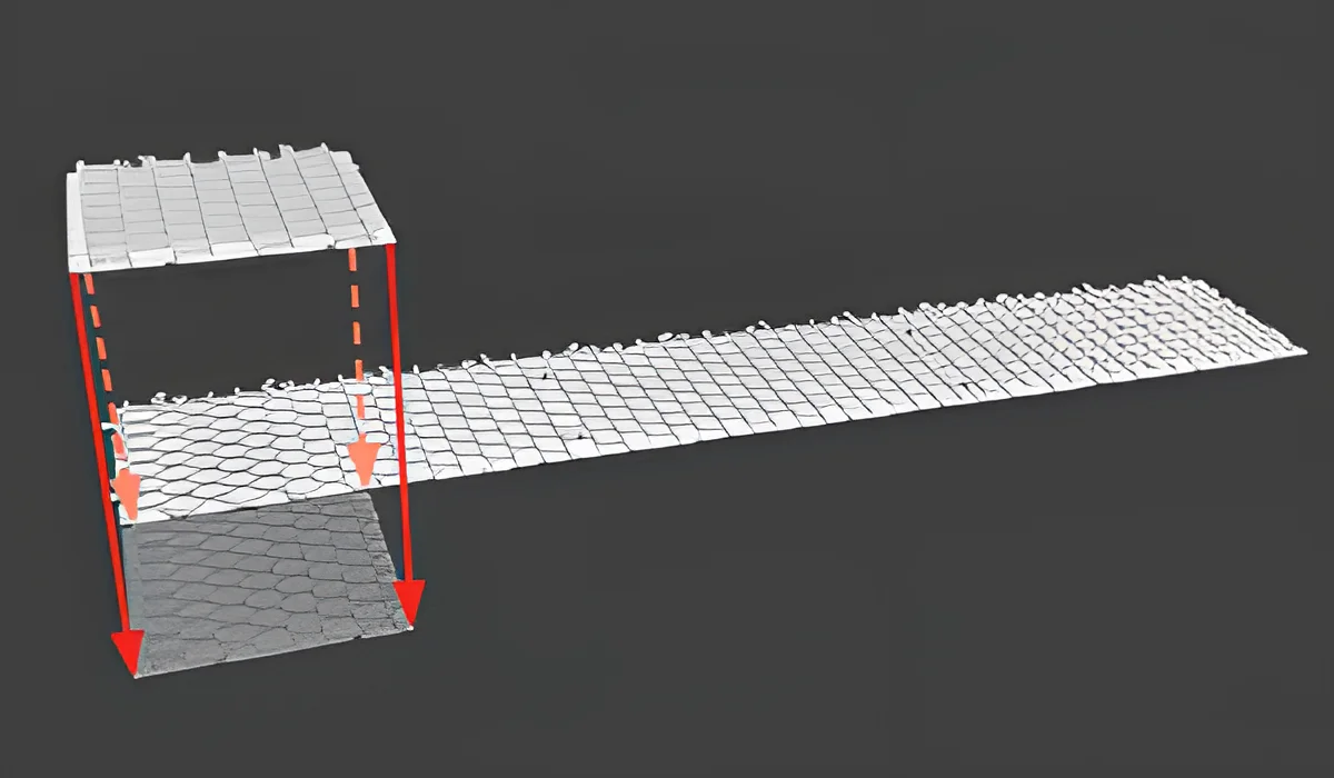 Plaatsing van de Gravelgrid, de grote grindplaat