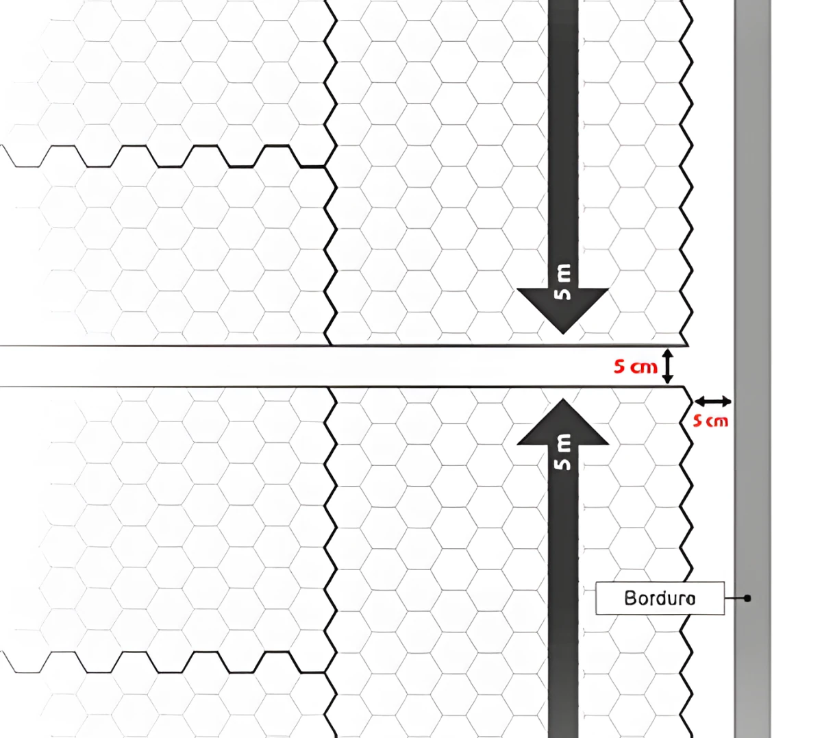 schémas explicatif pour le joint de dilatation lors de la pose de la GridGravel