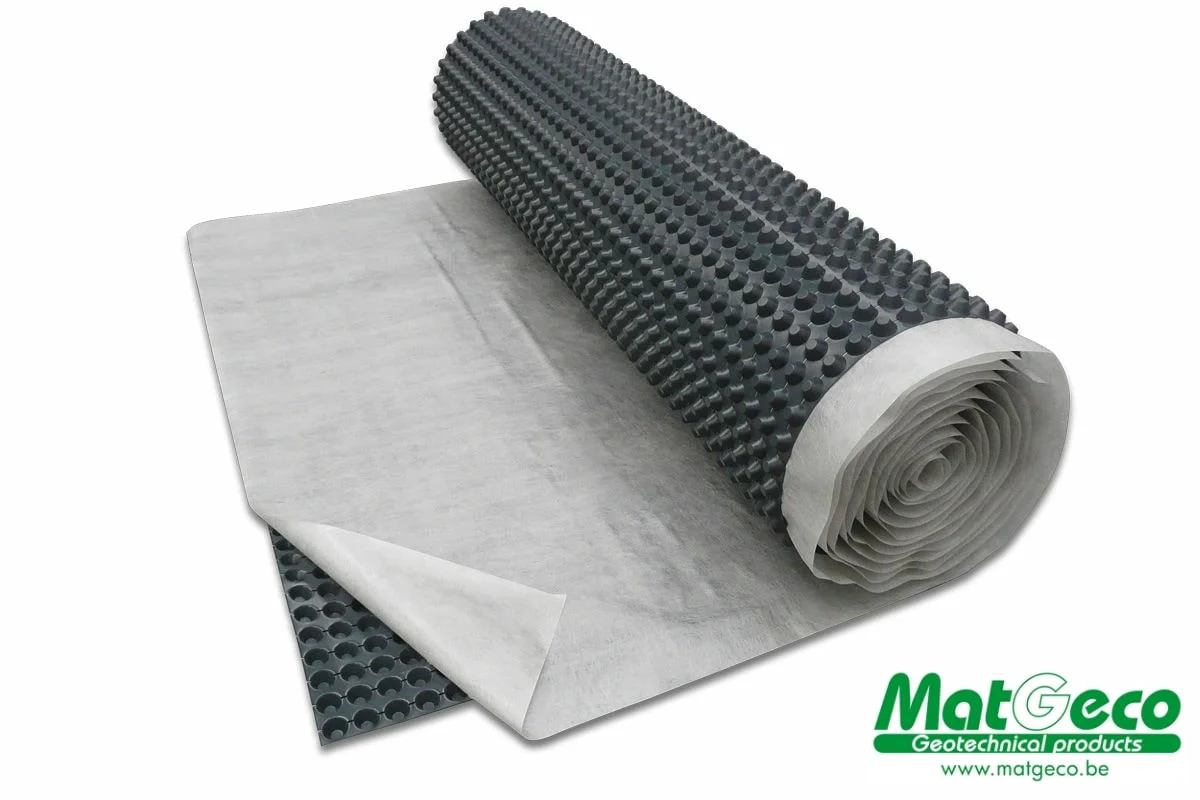 MatGeco - DrainoTech G20 géocomposite de drainage et rétention d'eau pour toiture verte intensive ou extensive
