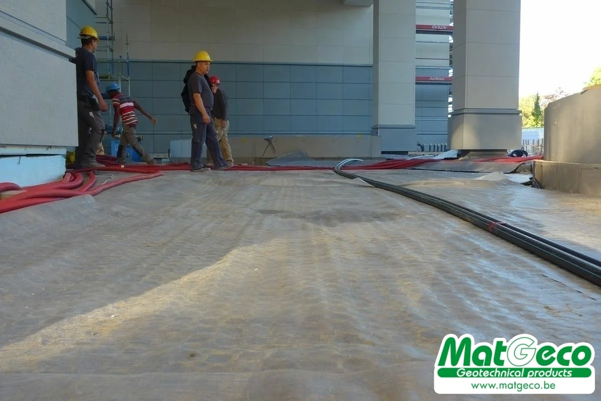 MatGeco - DrainoTech G20 géocomposite de drainage et rétention d'eau pour toiture verte intensive ou extensive