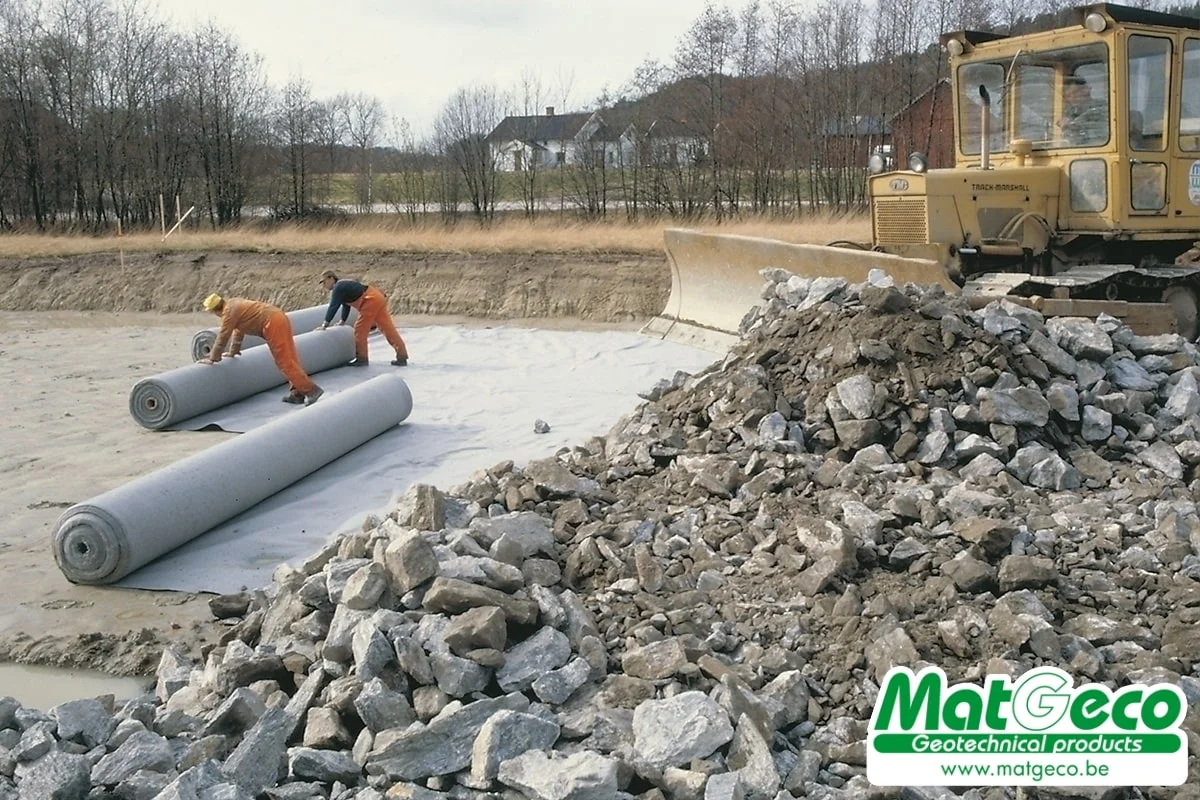 Fibertex een geotextiel geschikt voor het beschermen van de onderfundering of fundering- matgeco