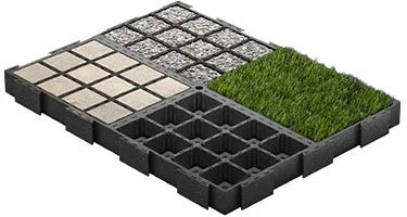 La dalle robuste pour un remplissage en pavés, gravier et/ou gazon : PaveGrid 60