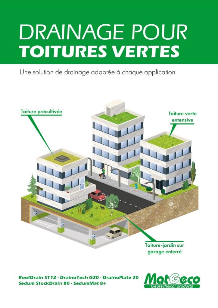 Drainage pour toitures vertes