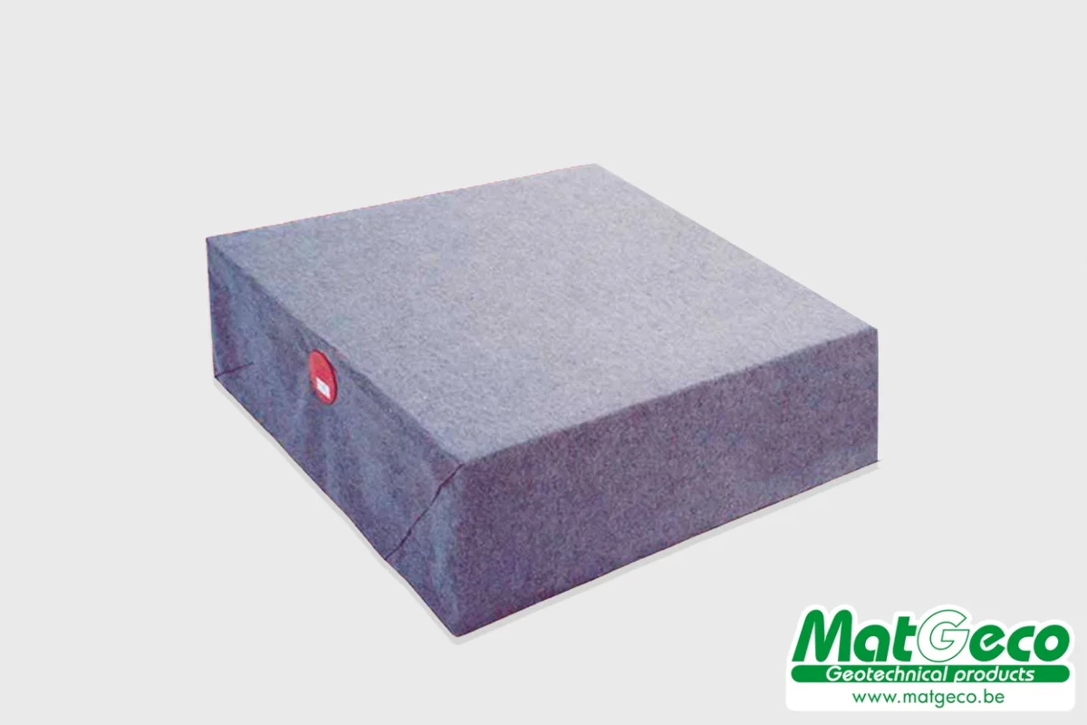 Bloc H.600, module, préassemblé et déjà emballé dans un géotextile prêt à l'emploi pour l'infiltration des eaux de pluie.Tout en 1: compact, résistant et prêt à raccorder