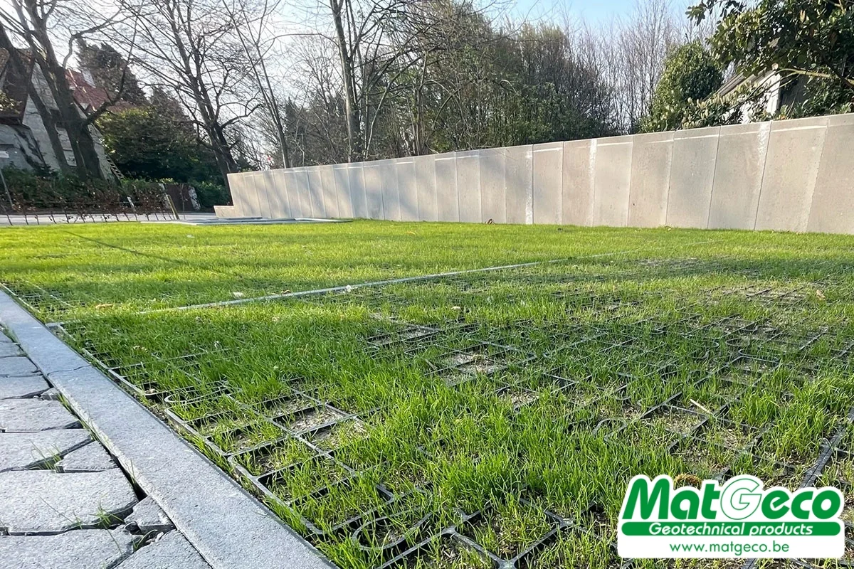Parking gazon stabiliser à l'aide de la GeoDal 50