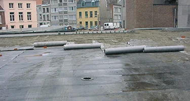 Drainage double structure avec deux géotextiles