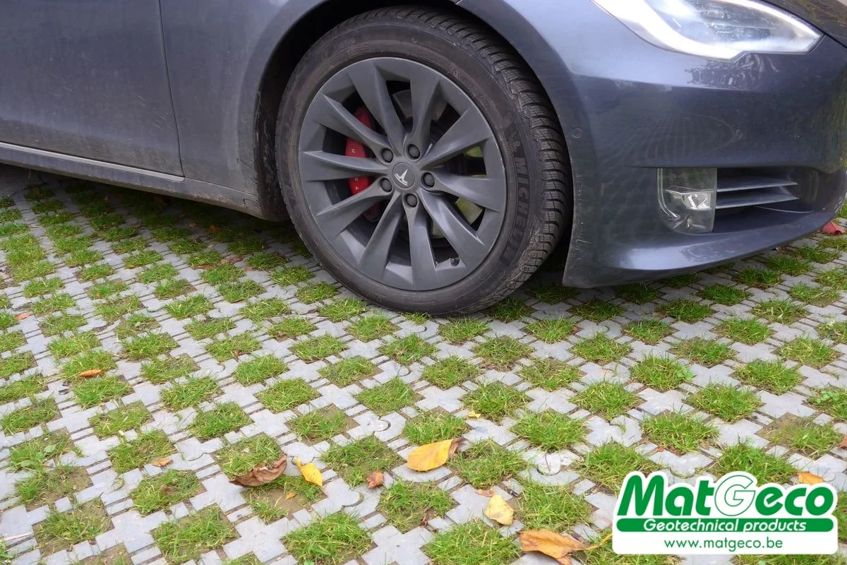 grastegel voor zwaar en intensief verkeer met een hoge weerstand - matgeco